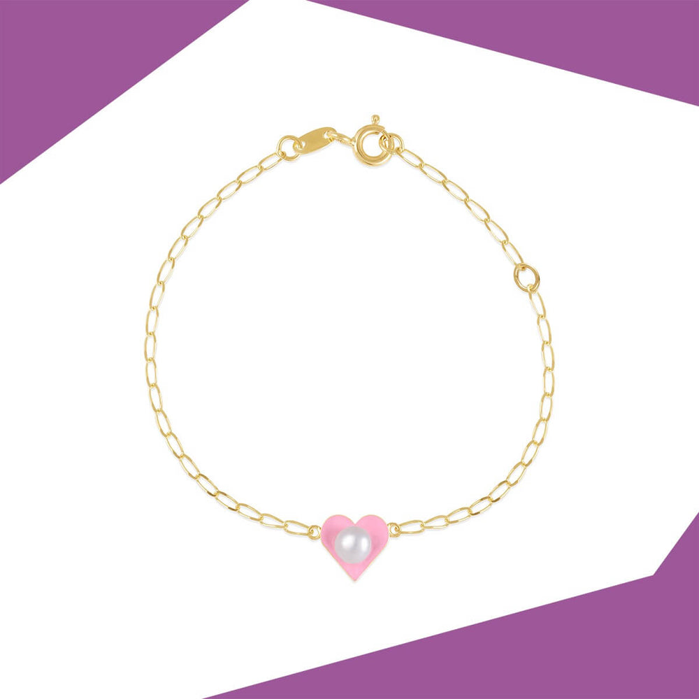 PEARLY PINK GOLD BRACELET FOR KIDS