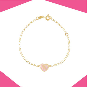 SPIRAL HEART GOLD BRACELET FOR KIDS
