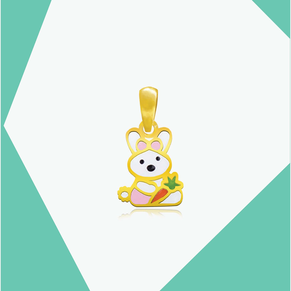 THE TALE OF THE HUNGRY RABBIT GOLD PENDANT FOR BABY GIRL