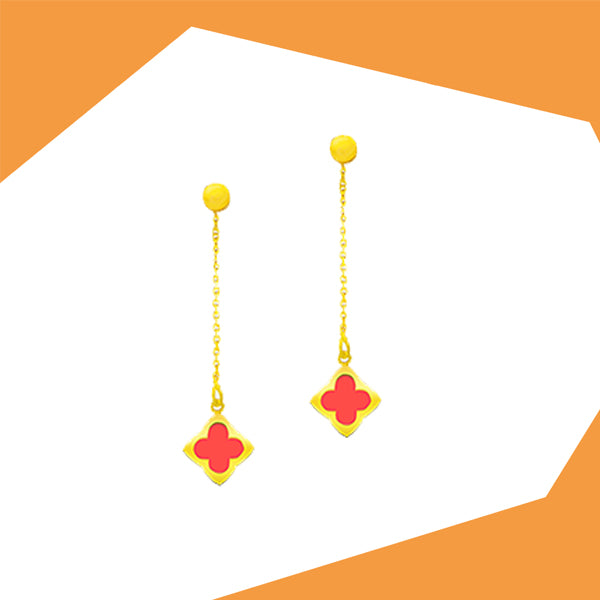 TWO TO TANGO GOLD EARRINGS FOR TEENS
