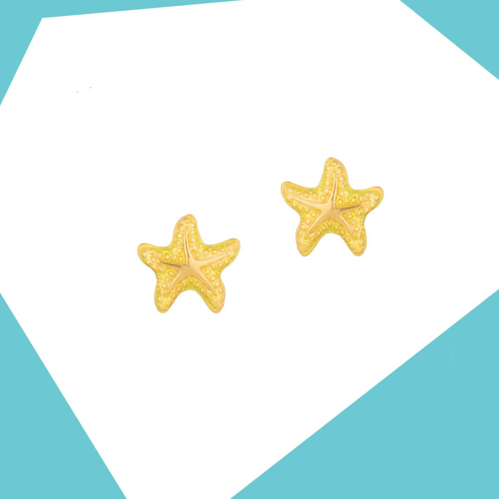 STARFISH GOLD PLATED EARRINGS FOR GIRLS