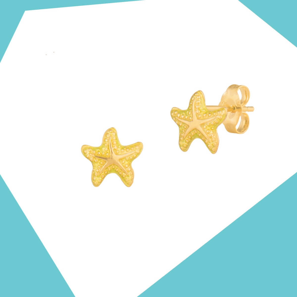 STARFISH GOLD PLATED EARRINGS FOR GIRLS